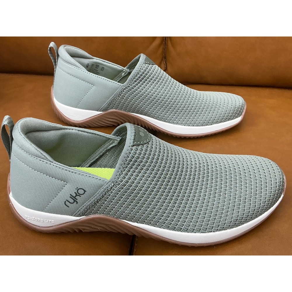 Ryka Echo Unwind Trail Slip-On Sneakers Womens 8 Vetiver Green Knit New
